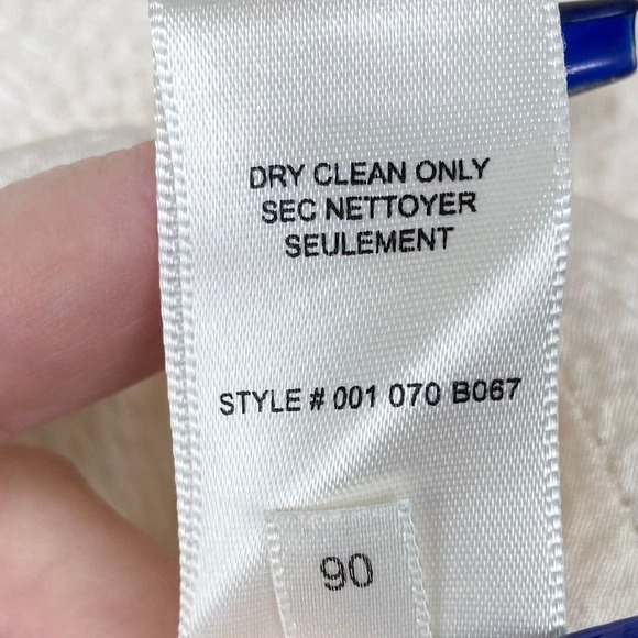 Rebecca Taylor Hammered Silk Ruffle Blouse Top Size 6 Ivory Romantic Minimalist - Picture 7 of 10